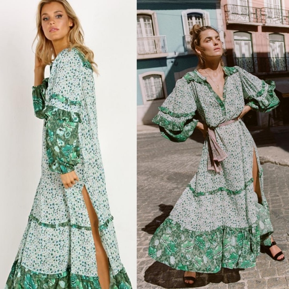 winona boho maxi dress HOT ! Winona Boho Maxi Dress Spell Winona Gown Green Dress Winona Gown Spell Spell Winona Maxi Dress Black Friday